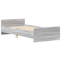 Bedframe bewerkt hout grijs sonoma eikenkleurig 90x200 cm - thumbnail