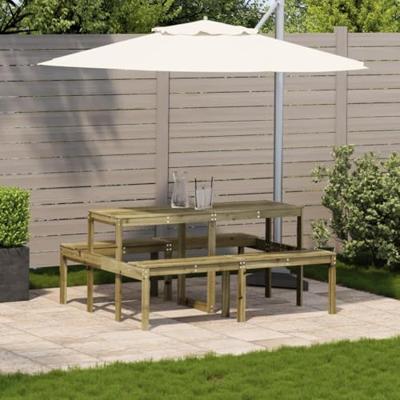 Picknicktafel 160x134x75 cm gempregneerd grenenhout Picknicktafel 160x134x75 cm gempregneerd grenenhout