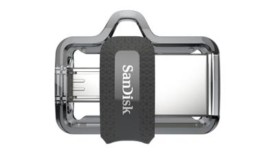 SanDisk 173384 USB flash drive 32 GB USB Type-A / Micro-USB Zwart, Transparant