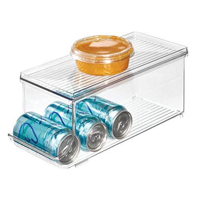 iDesign - Koelkast Organizer voor Blikjes, Met Deksel, 14.6 x 34.9 x 1