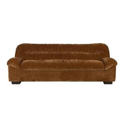 Dutchbone 3-zits Bank 'Douglas' Velvet, kleur Cognac Dutchbone 3-zits Bank 'Douglas' Velvet, kleur Cognac