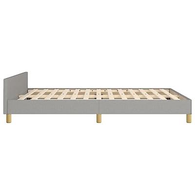 Bedframe zonder matras stof lichtgrijs 140x190 cm