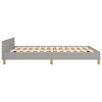 Bedframe zonder matras stof lichtgrijs 140x190 cm - thumbnail