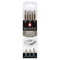 Sakura pigma micron etui 3 fineliners zwart 005-01-pn arch. - thumbnail