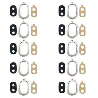 10 STKS terug camera bezel met lens cover & lijm voor Galaxy J4 J400F/DS J400G/DS (goud)