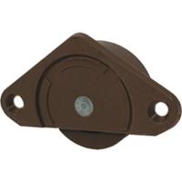 Ziehl schuifdeurrolslotje - 1450 - 30 mm - in-/opbouw - bruin - thumbnail