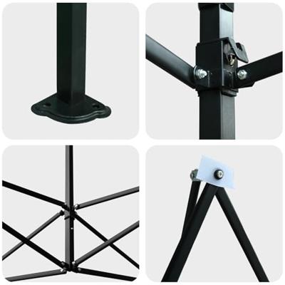 Kas met dak Groen 280 x 410 x 315 cm Staal