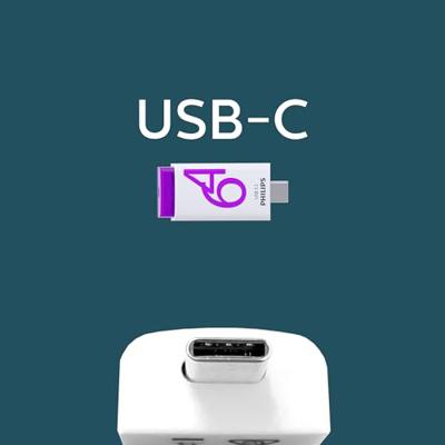Philips Click USB flash drive 64 GB USB Type-C 3.2 Gen 1 (3.1 Gen 1) Violet, Wit
