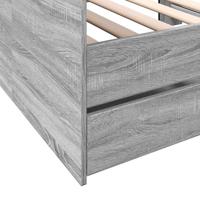 Slaapbank met lades zonder matras 90x200 cm grijs sonoma eiken - thumbnail