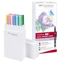 Tombow • brush pen abt dual brush pen 18x pastel colors - thumbnail