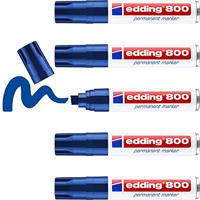 Permanente markeerstift Edding 800 Blauw (5 Stuks) - thumbnail