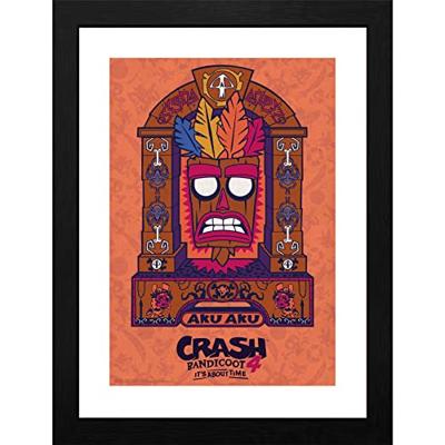 Crash Bandicoot Framed Print - Aku Aku Crash Bandicoot Framed Print - Aku Aku