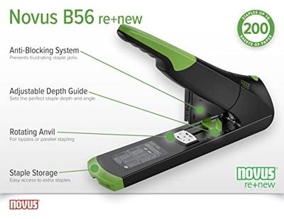 Novus Office 60-B56RENEW 023-0066 Bloknietmachine Zwart/groen 1 stuk(s)