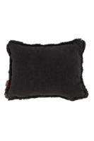 Zusss Kussen Velvet Zilver Hartje 35x25cm Antracietgrijs - thumbnail