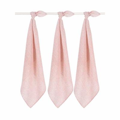 Jollein hydrofiel multidoek small 70x70cm - set van 3 Snake pale pink