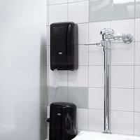 Toiletpapierdispenser tork t6 medium duo zwart - thumbnail
