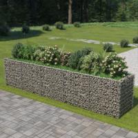 Gabion plantenbak verhoogd 450x90x100 cm gegalvaniseerd staal - thumbnail
