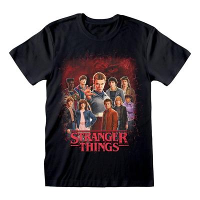 Stranger Things T-Shirt Group of all Characters Size XL