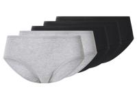 esmara Set van 5 dames hipsters (Zwart/grijs, S (36/38)) - thumbnail