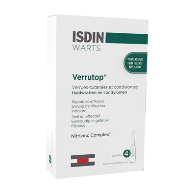 Isdin Verrutop Warts Oplossing / Behandeling Wratten 4 X 0,1ml Flesjes