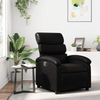 Relaxfauteuil zwart kunstleer - thumbnail