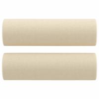 Sierkussens 2 st 15x50 cm stof crmekleurig - thumbnail