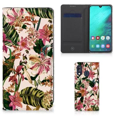 Samsung Galaxy A40 Smart Cover Flowers Samsung Galaxy A40 Smart Cover Flowers