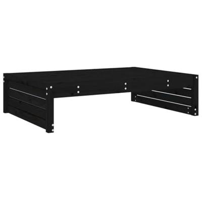 Tuinvoetenbank 120x80 cm massief grenenhout zwart