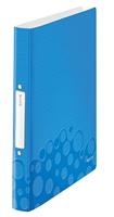 Ringband Leitz WOW A4 2-rings O-mechaniek 25mm PP blauw | 10 stuks - thumbnail