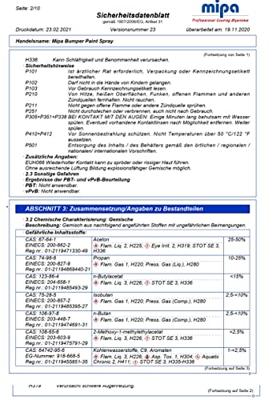 Mipa kunststof lak "bumper paint" bumper paint spray 400ml