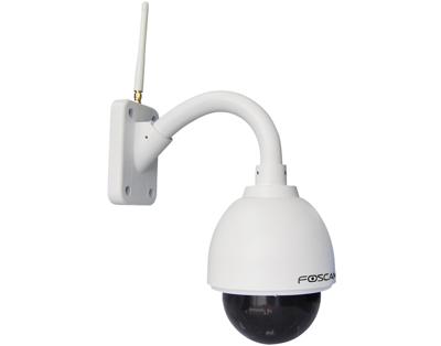 Foscam FI9828W WLAN IP-camera voor buiten (3x zoom lines, 1.3 megapixel, 21 nachtzicht IR-LED, PAN,Tilt, HD) wit