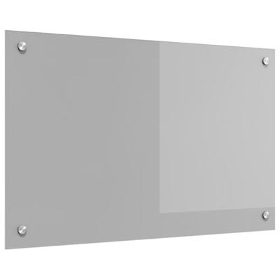 VidaXL Keuken spatscherm lichtgrijs 80 x 50 cm gehard glas