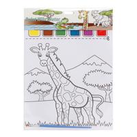 Kleurplaat Dieren met Verf - thumbnail