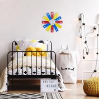 NeXtime NE-3285DI Design Wandklok - 40cm- Stille Klok - Multicolor - Acryl - "Plexi" - thumbnail