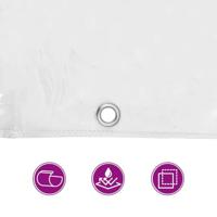 VidaXL Doorzichtig zeildoek met zeilringen 5x5 m pvc - thumbnail