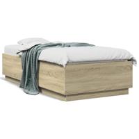 Bedframe bewerkt hout sonoma eikenkleurig 90x190 cm - thumbnail