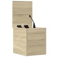 Opbergbox 30x35x35 cm bewerkt hout sonoma eikenkleurig - thumbnail