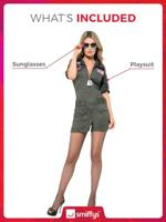 Top Gun vliegenier kostuum vrouw - thumbnail