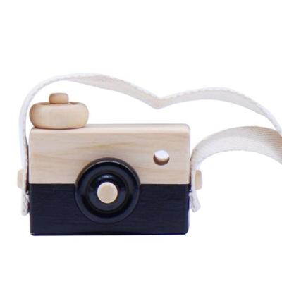 Kinderen houten camera fotografie Props creatieve hand gemaakt speelgoed Foto Props decoratieve ornamenten (zwart)