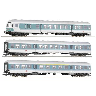 Roco 6200034 H0 3-delige set 1: Stoptreinrijtuig van de DB AG 1e/2e Klasse ABN 417.0, 2e klas Bn 447, stuurstandrijtuig BDnrzf 463 Roco 6200034 H0 3-delige set 1: Stoptreinrijtuig van de DB AG 1e/2e Klasse ABN 417.0, 2e klas Bn 447, stuurstandrijtuig BDnrzf 463