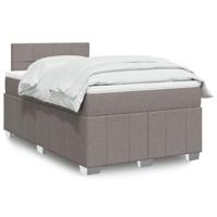Boxspring met matras stof taupe 120x190 cm - thumbnail