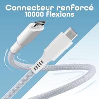 T'nB - Magnetische USB C naar USB C-kabel, snel opladen 60 W, magnetische nylon mantel en knoopbescherming, lengte 1,5 m, compatibel met Apple iPhone 15/15 Pro / 15 Pro Max / 16/16 Pro / 16 Pro Max - - thumbnail