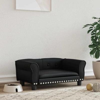 VidaXL Hondenmand 70x45x30 cm kunstleer zwart VidaXL Hondenmand 70x45x30 cm kunstleer zwart