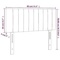 Hoofdbord 80x5x78/88 cm stof crmekleurig - thumbnail