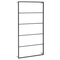 VidaXL Handdoekenrek 60x10x116 cm staal zwart - thumbnail
