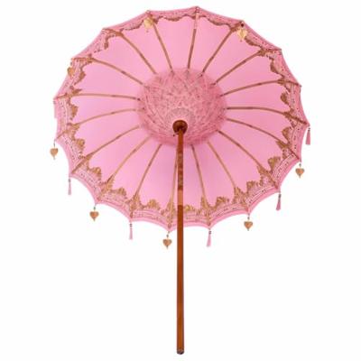 Parasol Anders Roze x 260 cm Katoen en massief hout Parasol Anders Roze x 260 cm Katoen en massief hout