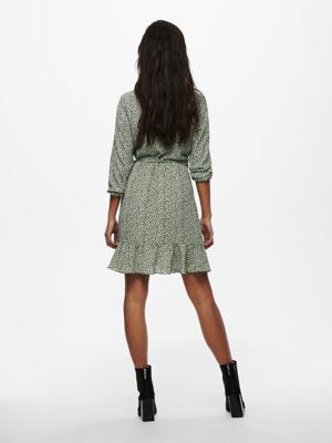 Only Jurk Carly l/s wrap short dress