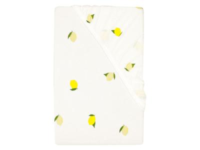 LIVARNO Jersey-hoeslaken, 180 - 200 x 200 cm (Citroenen)