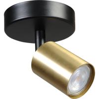 Masterlight Plafondlamp zwartBounce met gouden spot - 1311344 - thumbnail