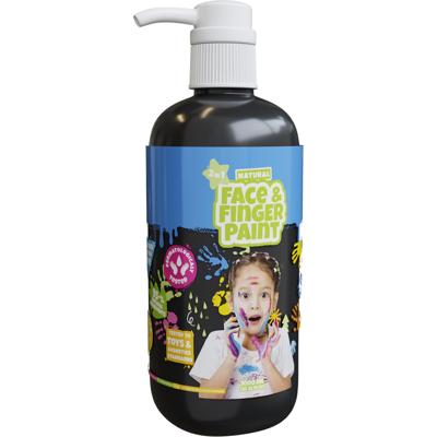 Boti Natural face & fingerpaint fles met pompje - zwart, 1l Boti Natural face & fingerpaint fles met pompje - zwart, 1l